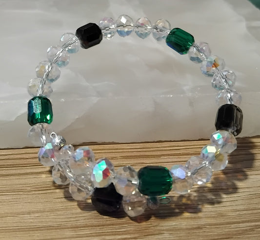 JF PERSONAL GREEN CRYSTAL GLASS BRACELET