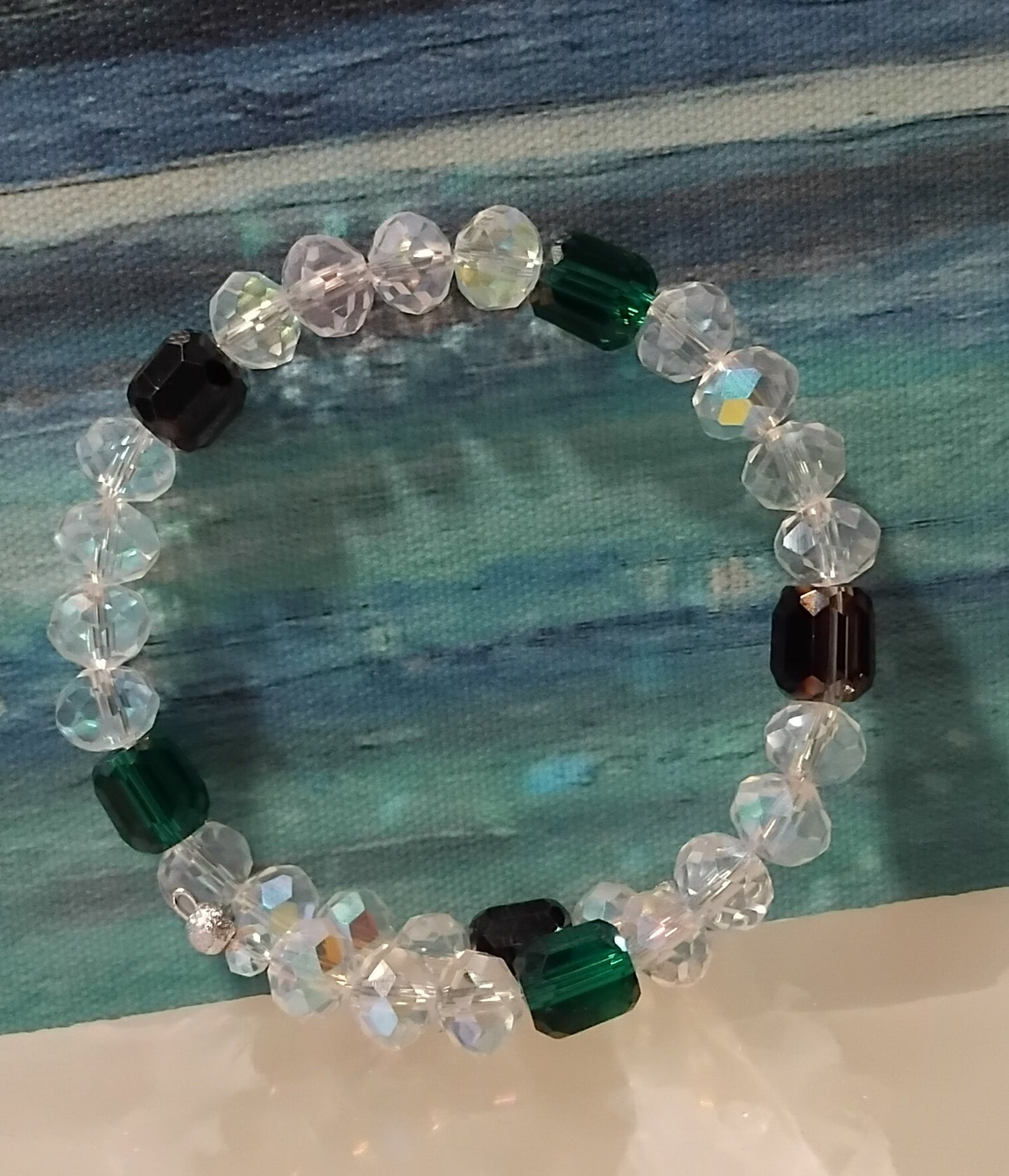 JF PERSONAL GREEN CRYSTAL GLASS BRACELET